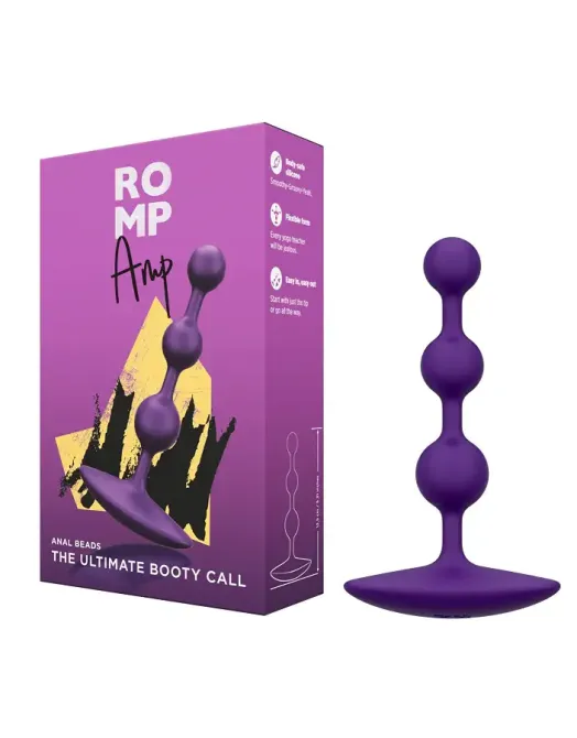 Анальне намисто Romp Amp Dark Purple, силікон, макс. діаметр 2,6 см Львів - фото 6