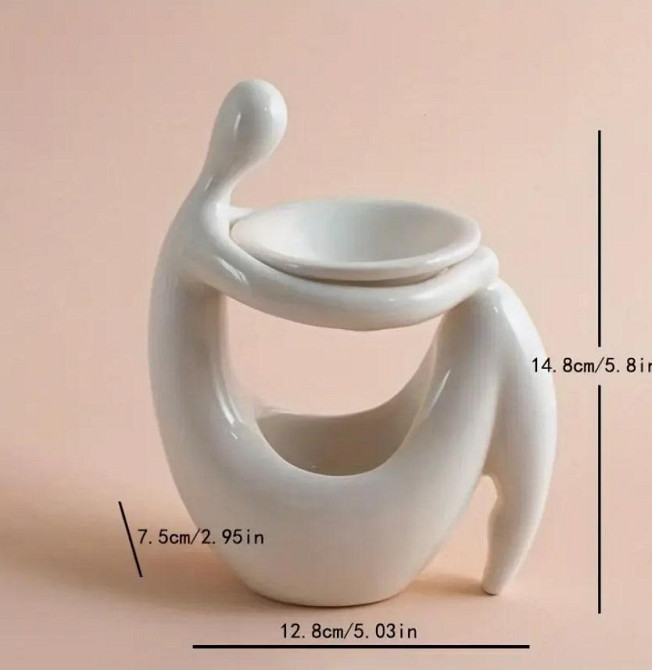 Керамический подсвечник, курильница, масляная водка, креативный подсвечник, украшения для ароматерап Киев - изображение 2