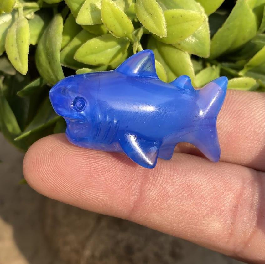 Фігурка акула з блакитного опалу, декоративна, 1 шт Київ - фото 1
