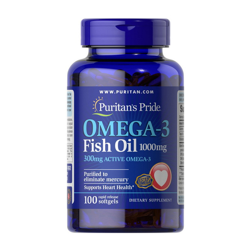 Omega-3 Fish Oil 1000 mg (100 softgels) Луцк - изображение 1