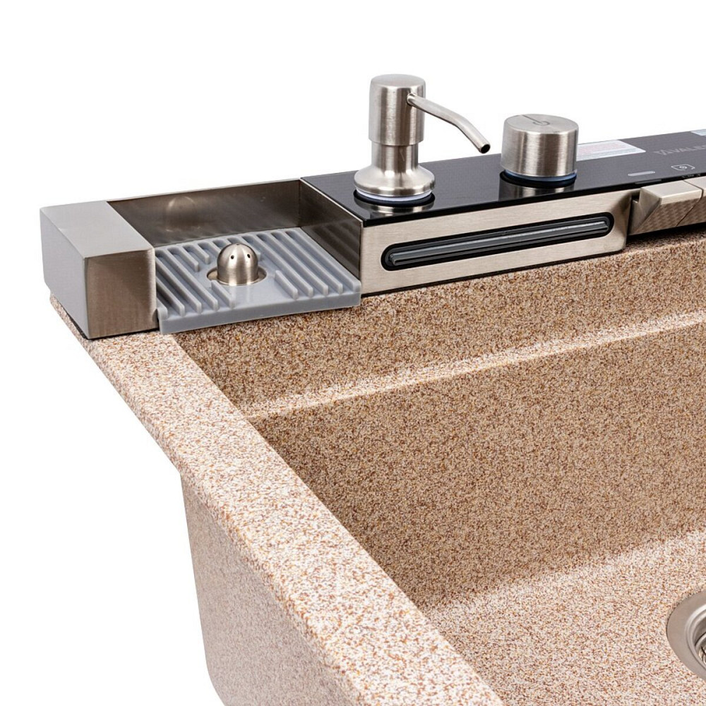 VALESO Мийка гранітна VALESO 6846 IRENA (карамель) матова, повна комплектація (Водоспад) Коломыя - изображение 14