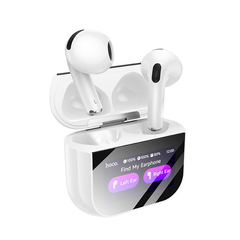 Бездротові навушники HOCO EW82 Sparkle true wireless touch screen BT headset White Київ - фото 7