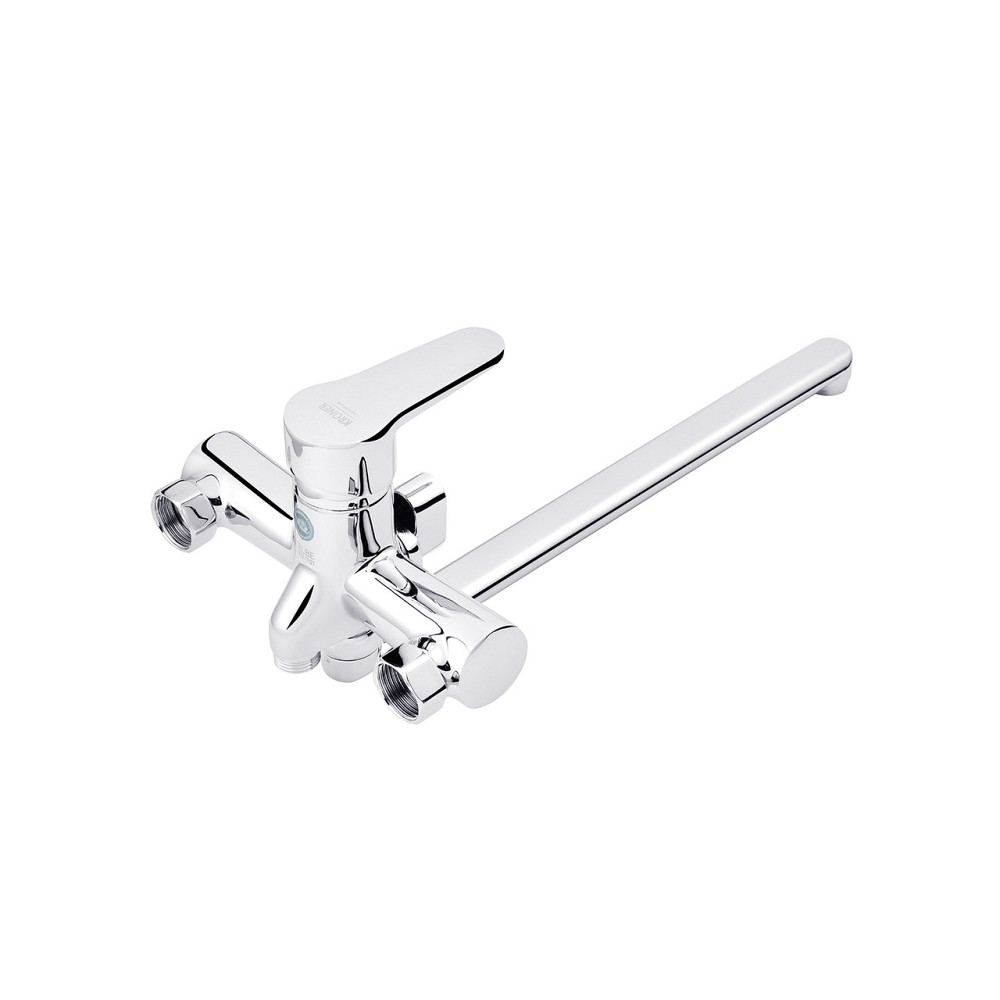 Змішувач для ванни Kroner KRM Elbe - C070 з душовим гарнітуром, хром Київ - фото 4