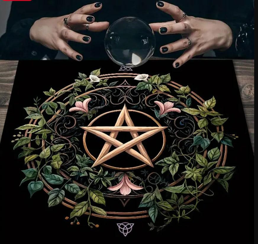 Алтарная скатерть для карт Таро и Рун. Скатерть для гадания 49*49 см. 