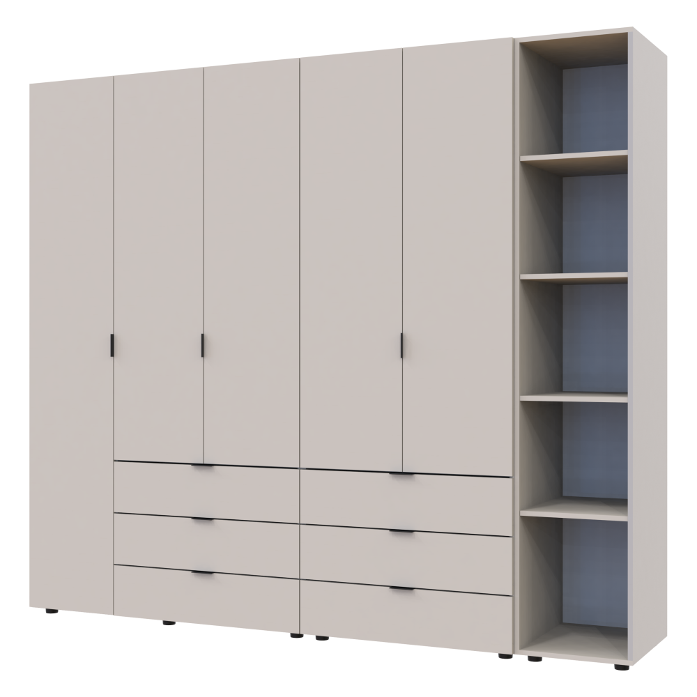 Комплект шаф для одягу Doros Гелар (3 шт.) 231,9х49,5х203,4 см Кашемір (DRS-011250) Львів - фото 8