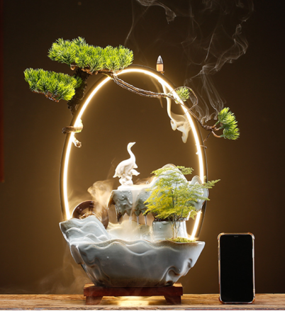 Водопад декоративный  50х31, фонтан, увлажнитель воздуха, светильник 5в1!! ОВАЛ Кременчуг