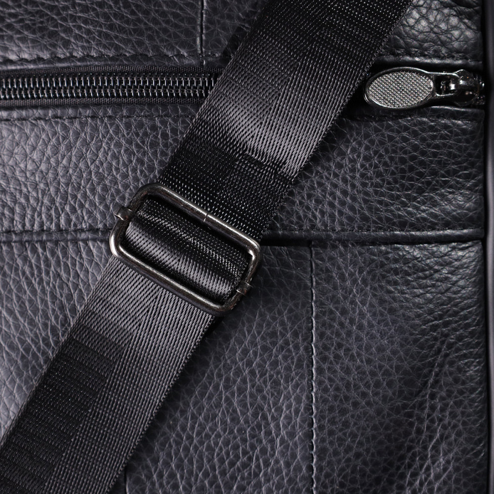 Практичная вертикальная сумка с ручкой для мужчин из натуральной кожи Vintage 22864 Черный Киев - изображение 1