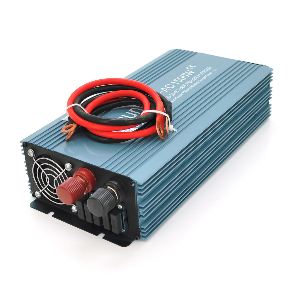 Інвертор напруги Mexxsun MXS-1500, 24V/220V, 1500W з модифікованою синусоїдою, 2 Shuko, клемні дроти, Q4 Київ - фото 2