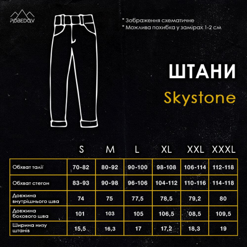 Штани карго чоловічі чорні базові котонові Pobedov Skystone Київ - фото 6