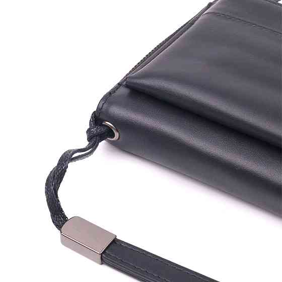 Оригинальный мужской клатч из натуральной гладкой кожи 21292 Vintage Черный Киев