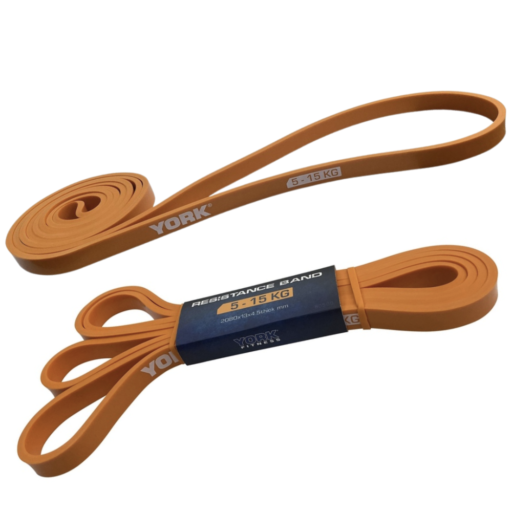 Резинка для фітнесу York 5-15кг - 2080x13x4,5 мм, помаранчевий Киев - изображение 7