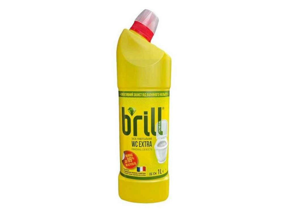 Гель для миття унітазу 1л WC EXTRA Лимонна свіжість ТМ BRILL   Solmir Київ - фото 1