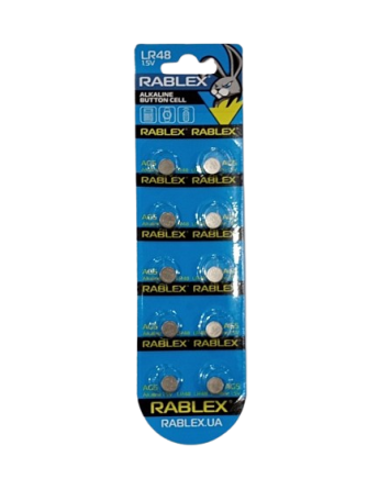 Батарейки-Таблетки Rablex LR48/AG5/1.5V блистер 10шт. Днепр