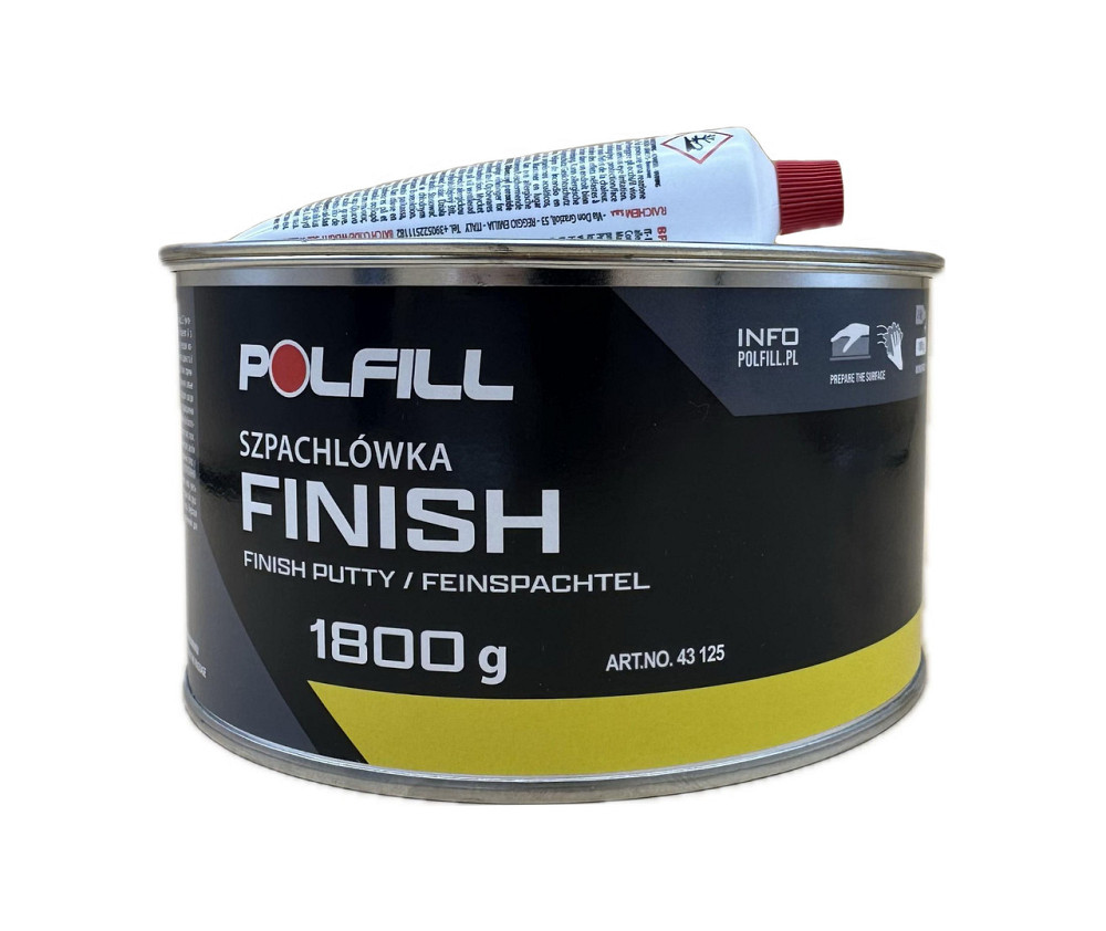 Шпаклівка фінішна (оздоблювальна) + затв. 1,8кг біла Polfill Київ - фото 1