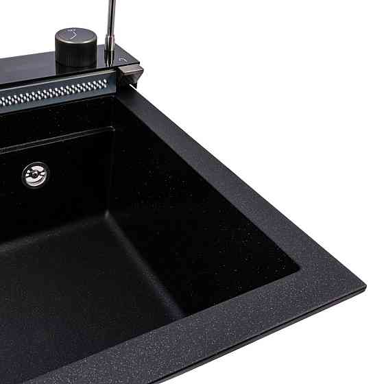 VALESO Гранітна мийка VALESO IRENA 6846 матова Чорний металік Киев