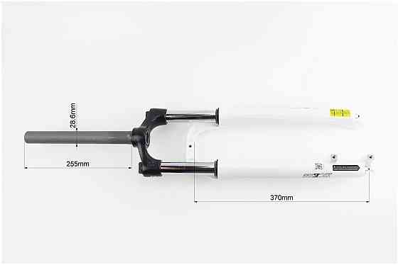 Вилка 27,5" амортизаційна, без різьби 1-1/8" (28,6мм), шток 255мм, з ходом 80мм, Disk-brake, Preload, алюмінієва, біла XCE 28 Київ
