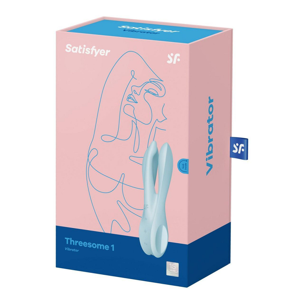 Клиторальный вибратор Satisfyer Threesome 1 Light Blue с тремя гибкими пальчиками Sex Aura Киев - изображение 7