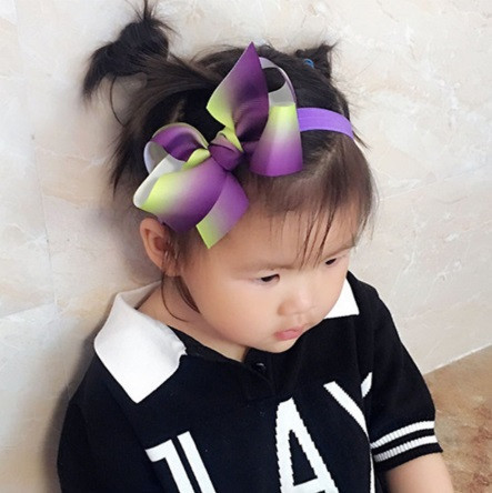 Детская повязочка разноцветная - окружность 34-50см, размер банта 11см Киев - изображение 2