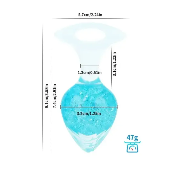 Анальная пробка Liebe Seele Heart-shaped Crystal Anal Plug - Blue Small Львов