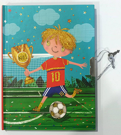 Блокнот дитячий на замочку 178x133mm, 70g, 56 л, Хлопчик з м'ячем, шт Киев - изображение 1