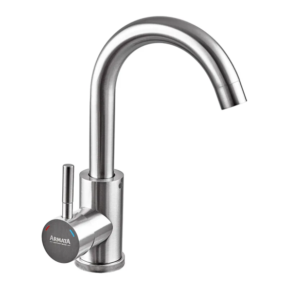Смеситель для умывальника Armata SUS-001-C(N) из нержавеющей стали без подвода (CH6479) Харьков