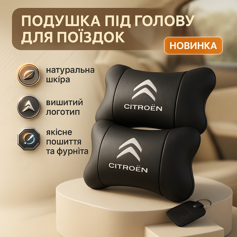 Подушки на підголовник в машину, Автоподушки з логотипом, Автоподушка для шиї на підголовники YI-49 Львів - фото 15
