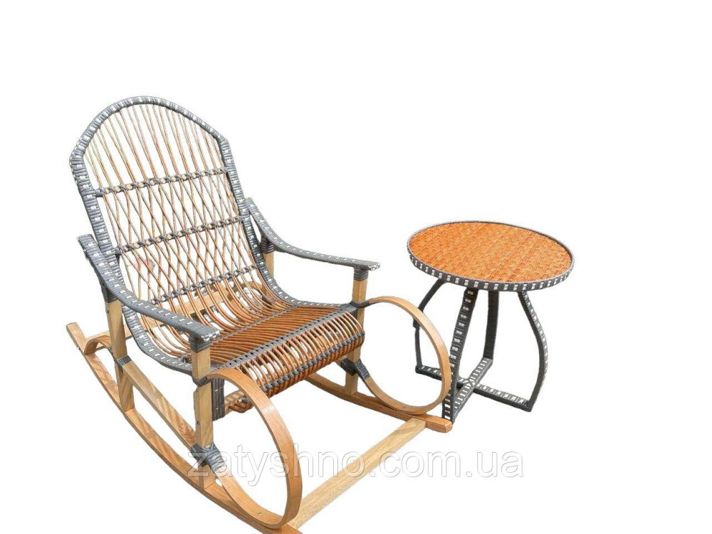 Плетеное кресло качалка со столом Киев - изображение 3