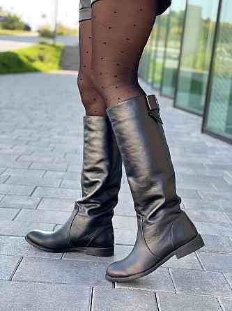 Чоботи жіночі BOGATKO 498 чорні (весна-осінь, шкіра натуральна) (3895) лише 40р. 40 Коломыя