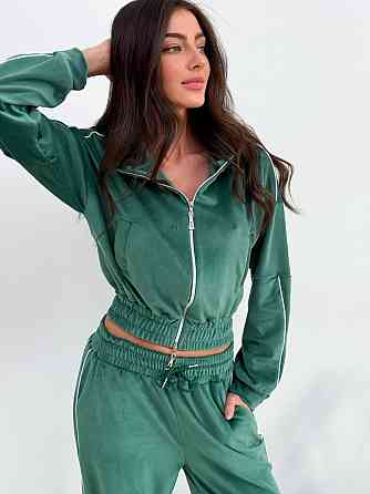 Велюровый костюм с лампасами Зелёный 48/52 Харьков