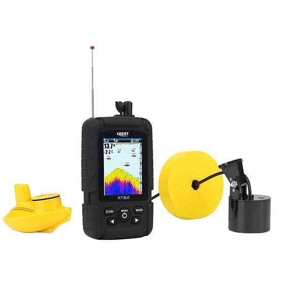 Эхолот двухлучевой с литиевой батареей Lucky FF718Li два трансдюсера, 3 в 1 цветной экран Киев