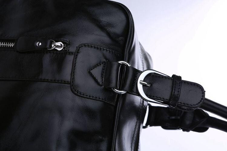 Сумка дорожная Vintage 14135 кожаная Черная Киев - изображение 8