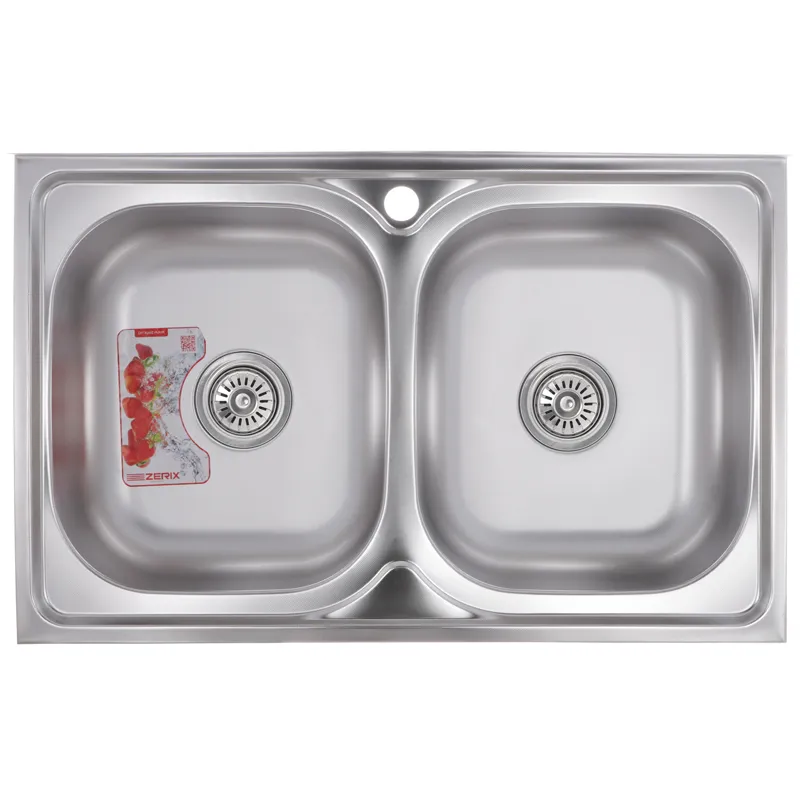 Кухонна мийка Zerix Z8050D-08-180MD Double з мікродекором (ZM0613) Харків - фото 1