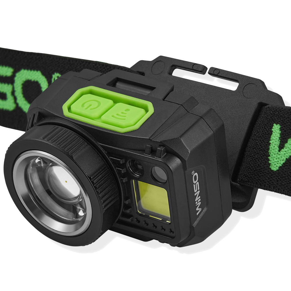Ліхтар налобний Winso Pro 550Lm, 5W CREE XPG+COB, 1200mAh/3xAAA, з сенсором білий/червоний Львів - фото 4