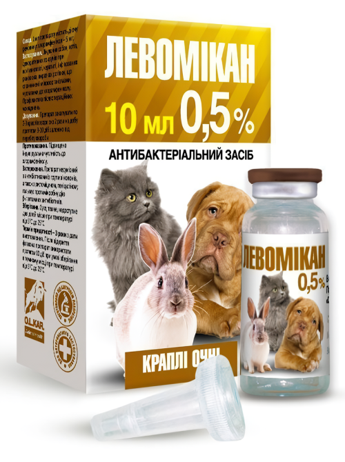 Левомикан 0,5% капли глазные, 10 мл Винница - изображение 1