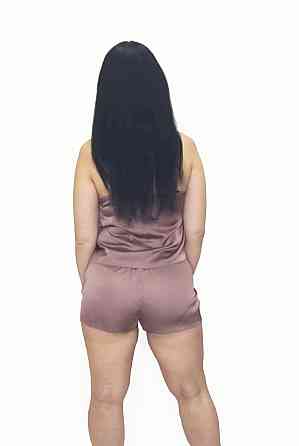 Шовкова пижама жіноча із шортами Какао S Харків