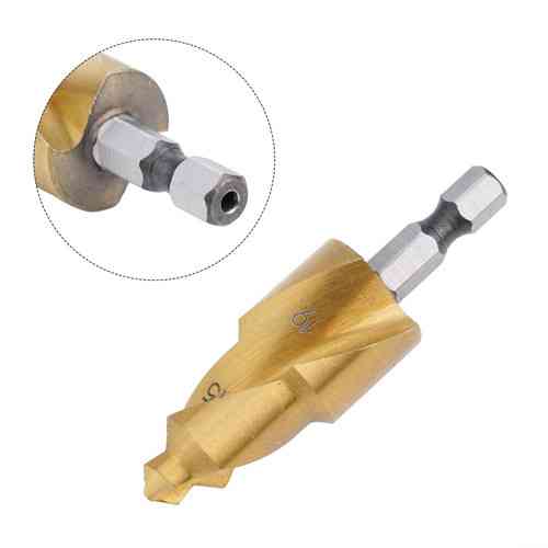 Ступенчатое сверло 15-19мм титановое для PPR труб и восстановления фитингов универсальное Киев