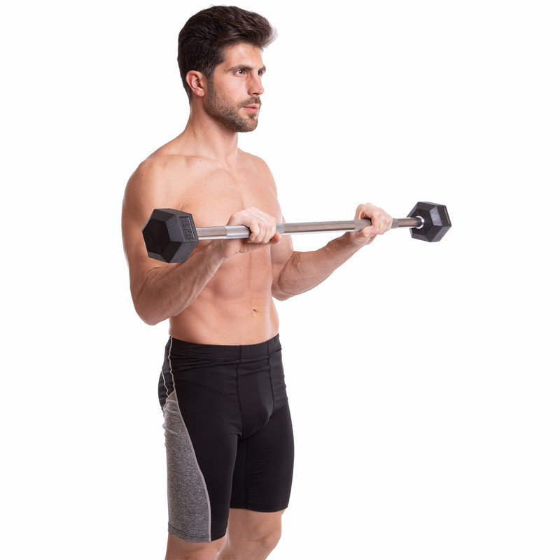 Штанга фіксована пряма гумова Record 6230-10 довжина 95 см 10 кг Київ - фото 2