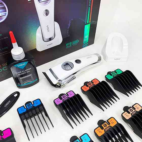 Машинка для різних стрижок акумуляторна, Професійний тример з насадками, Миюча машинка для стрижки HV-79 Львів