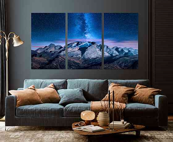 Модульная картина в гостиную / спальню  Зоряне сяйво   ART-205_3A 100х150 см Киев