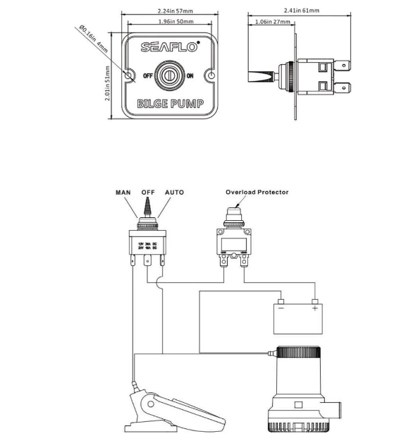 Панель Переключения Помпы Seaflo Киев - изображение 2