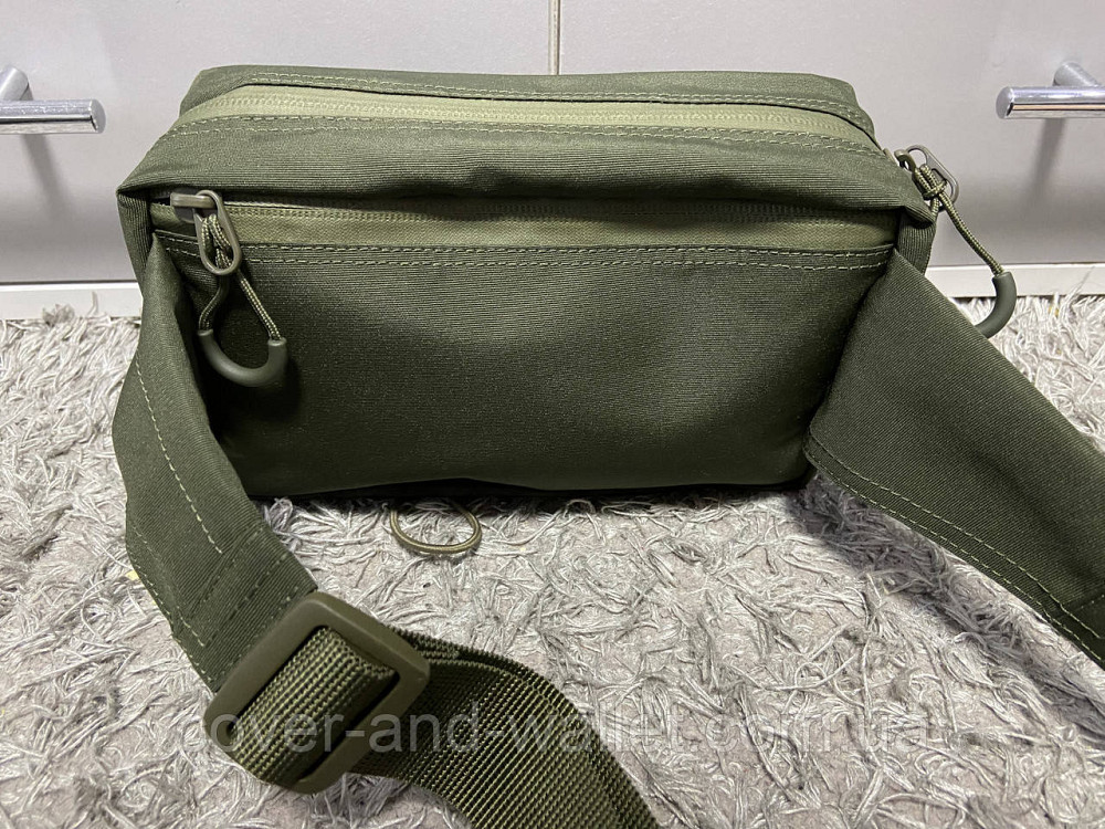 Тактическая сумка бананка небольшого размера оливкового цвета с велкро PS 8247071-Х3М Киев - изображение 8