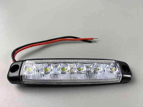 Ліхтар LED габаритний світлодіодний 24V IP67 6 led діодів SMD білий , оптична лінза + кріплення для авто Мукачево