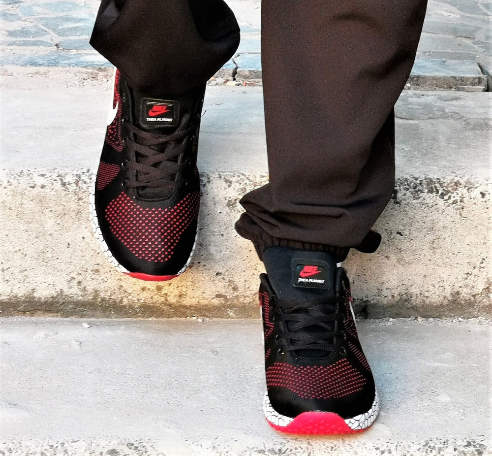 Кросівки Nike Чорні Чоловічі Найк Червоні (розміри: 41,42,43,44,45) Дніпро - фото 5
