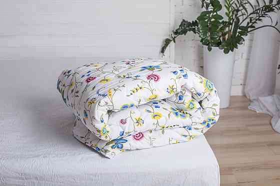 Novita Ковдра Novita 172х205 см антиалергенна двоспальна стьобана з бязі біла 20-0256 Blue Коломия