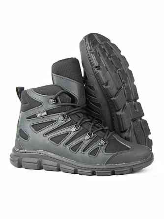 Тактичні черевики ГРИЗЛІ , демісезонні, чорні, шкіряні, водонепроникні, зносостійкі, прошиті, посилений носок Львів