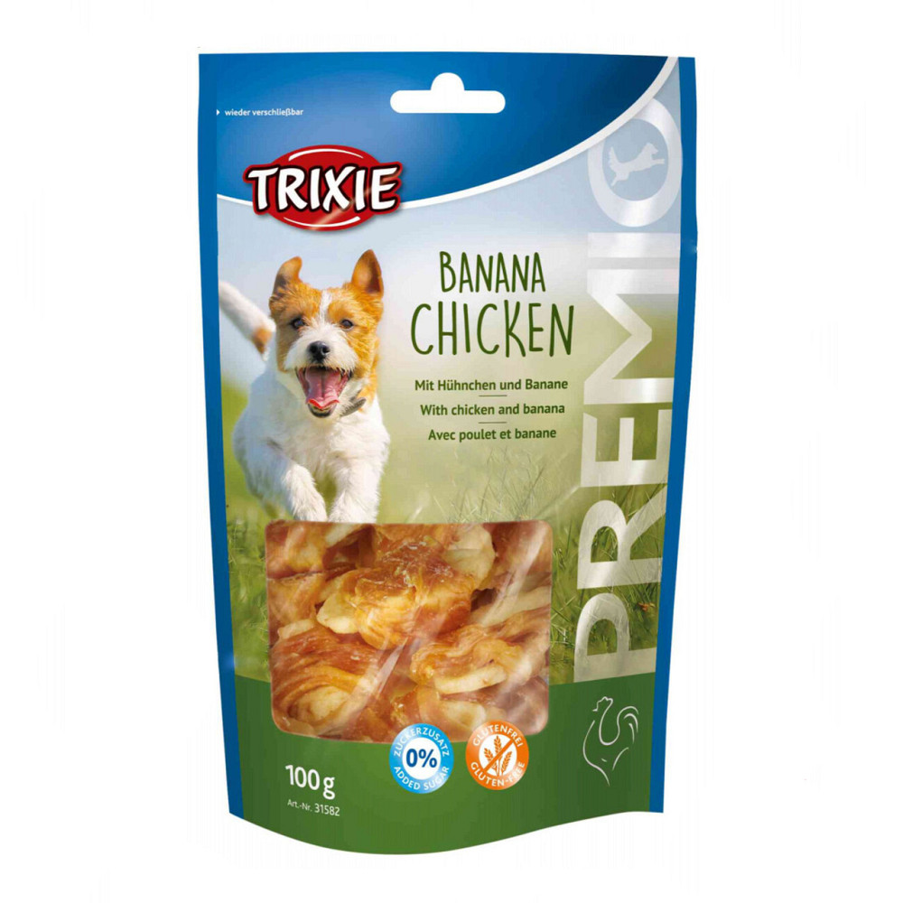 Trixie (TX-31582) Premio Banana&Chicken ласощі для собак з куркою та бананом 100 г Вінниця - фото 1