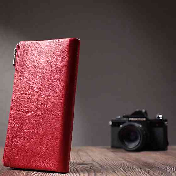 Портмоне для женщин с блоком для карт из натуральной кожи ST Leather 22699 Красный Киев