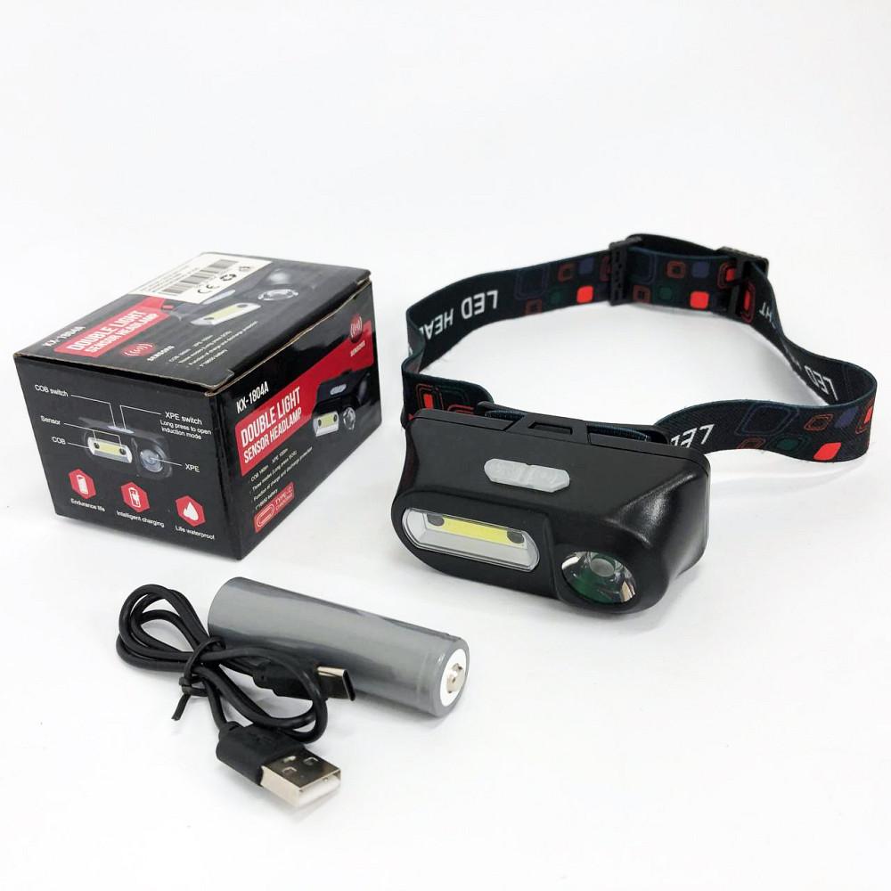 Налобні ліхтарі для активних людей 1804A-XPE+COB, Компактний налобний ліхтар, Водонепроникний ліхтарик XY-78 Львів - фото 3