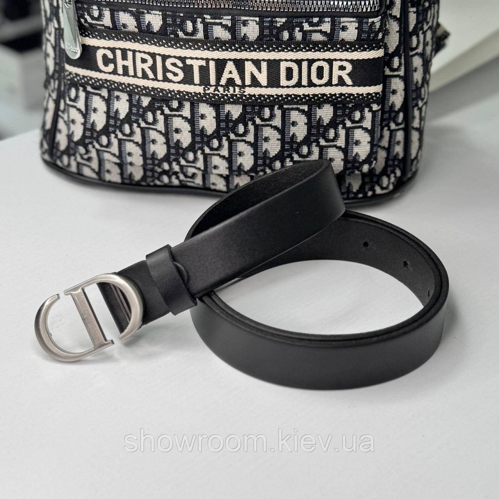 Шкіряний ремінь CD із фірмовою пряжкою (0116) Київ - фото 7