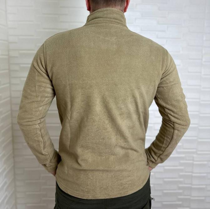 Тактична чоловіча флісова кофта реглан Bikatex Пісок, 2XL Вінниця - фото 3